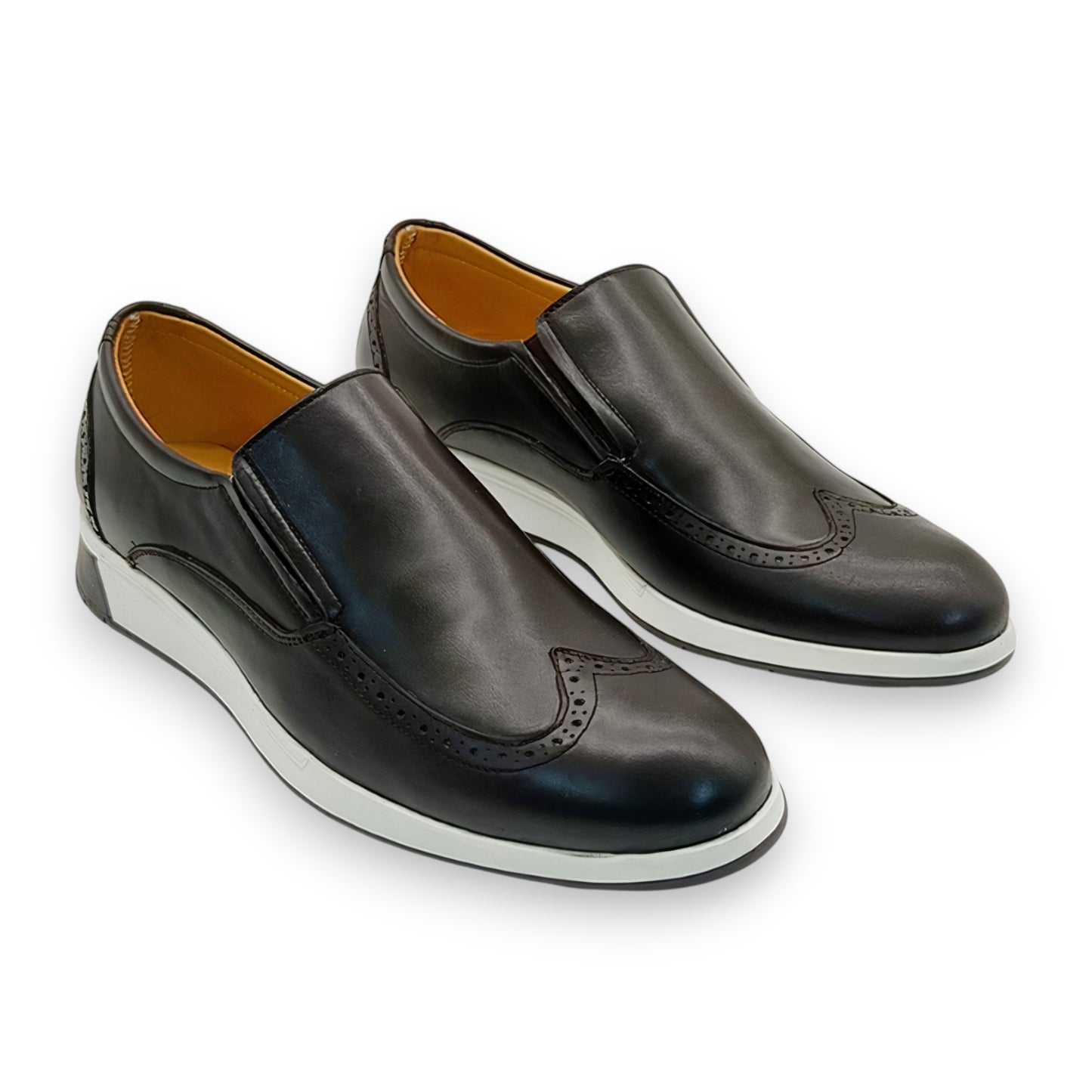 Mocassins Richelieu pour Homme en Cuir Marron – plus Ceinture en Cuir Offerte