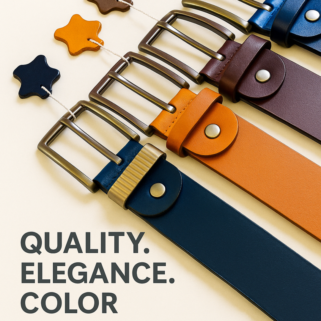 Ceinture en Cuir Véritable – Élégance Artisanale de Fès
