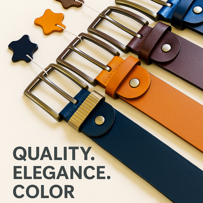 Ceinture en Cuir Véritable – Élégance Artisanale de Fès